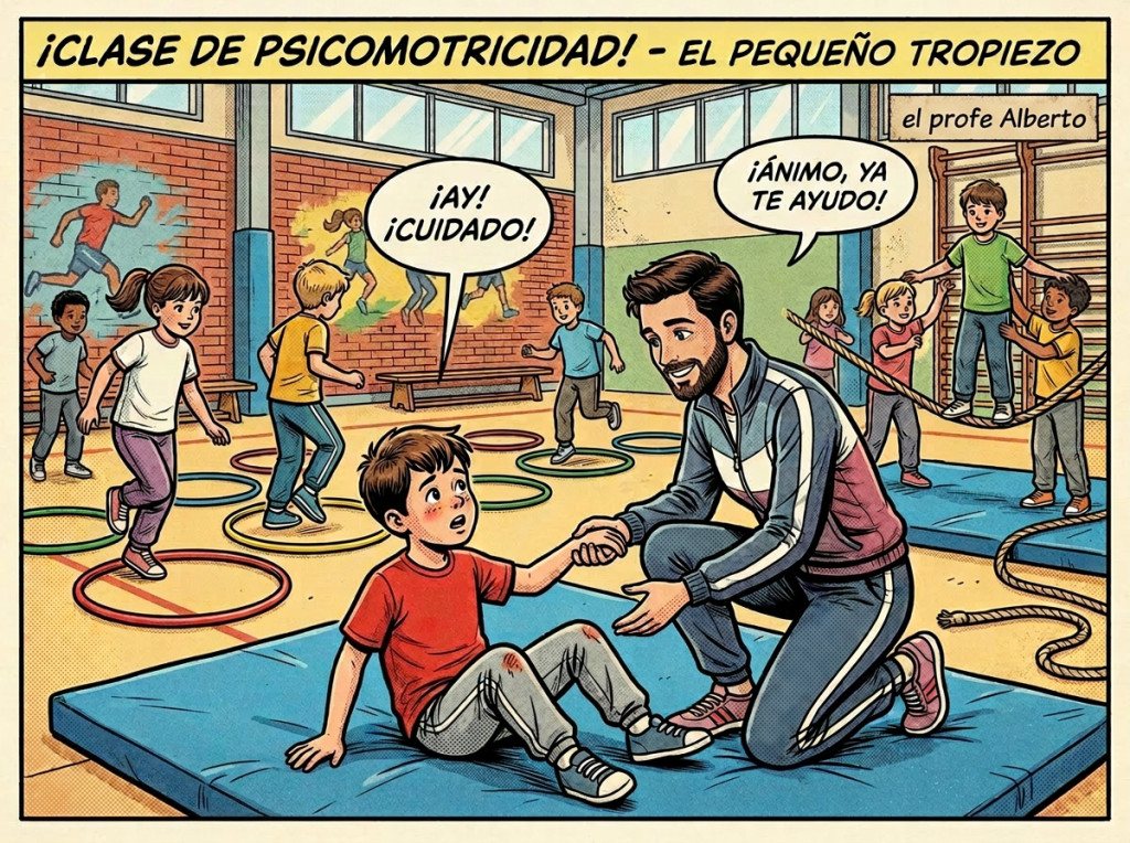 Add text "el profe Alberto" in scene